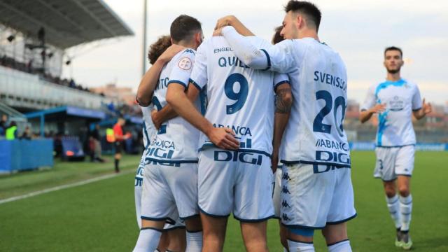 El Deportivo celebra uno de los goles anotados esta temporada.