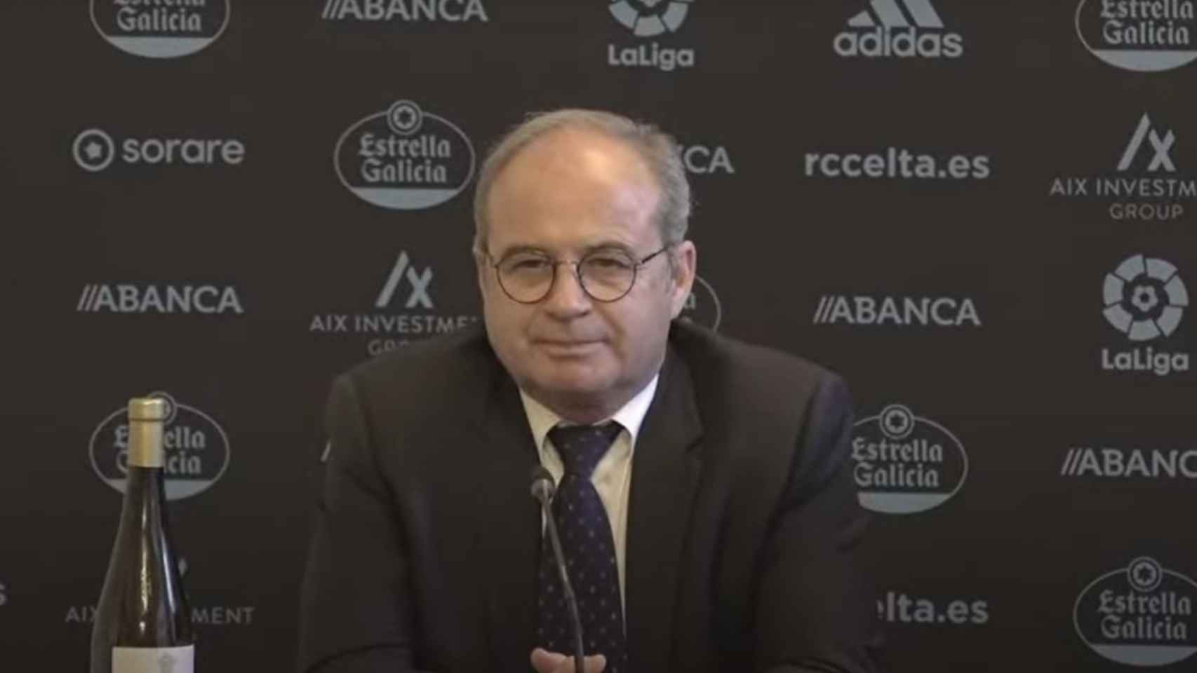 Luis Campos durante su comparecencia ante los medios.