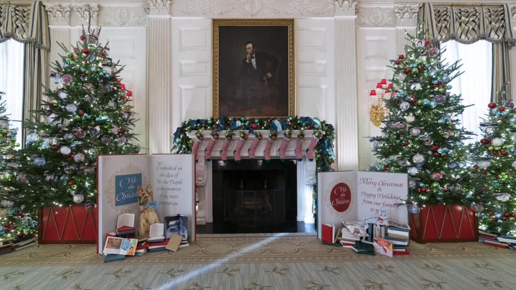 La Casa Blanca ha sido decorada por 150 voluntarios.