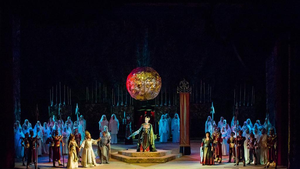 Un momento del montaje de Nabucco que tiene previsto ofrecer la Ópera de Odesa en diciembre