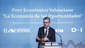 El conseller de Hacienda Arcadi España en la clausura del foro organizado por EL ESPAÑOL.