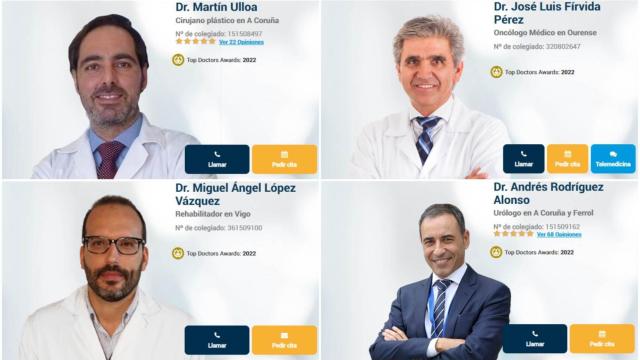 Mejores doctores de la medicina privada, según Top Doctors.