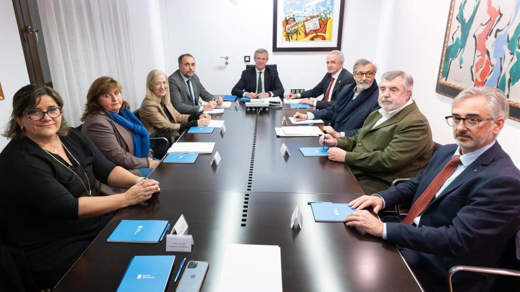 Rueda en una reunión del Consello Galego de Médicos.