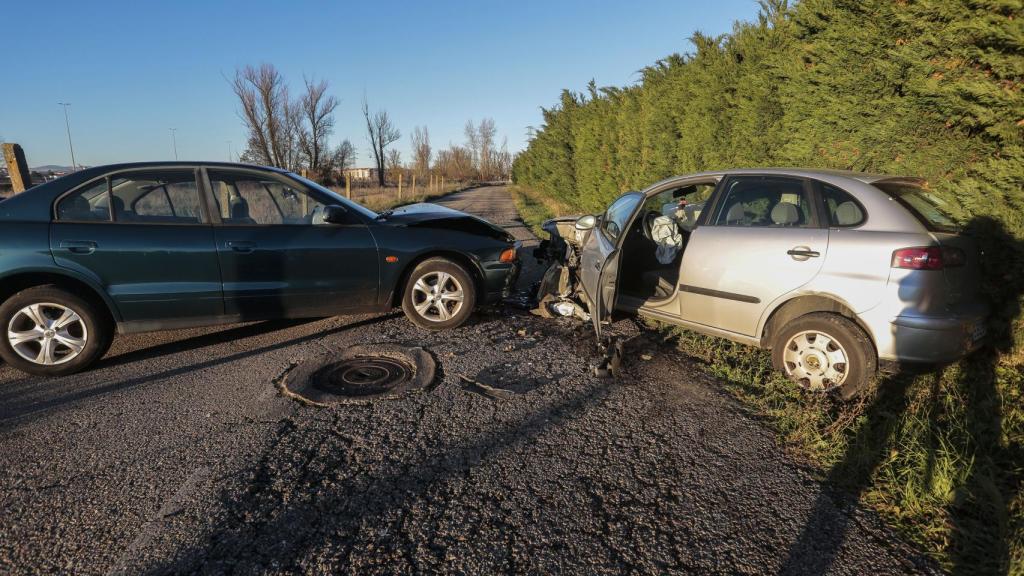 Imagen del accidente en Villaquilambre.