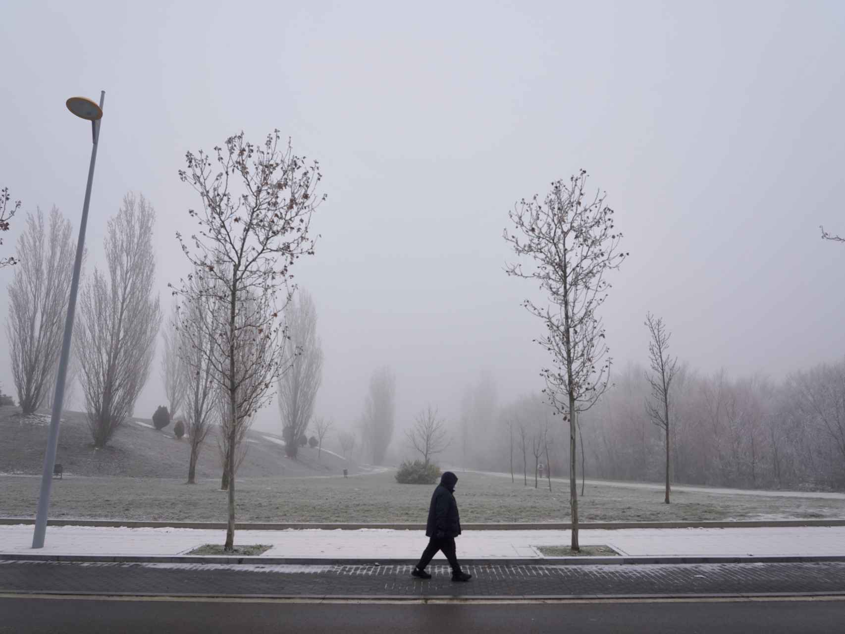 Frío y niebla en Valladolid.