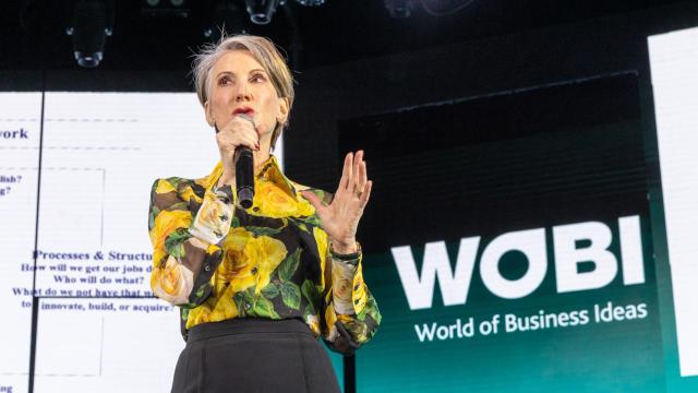 Carly Fiorina durante su intervención en WOBI Madrid 2022. FOTO: MediaSiesta / David Vega