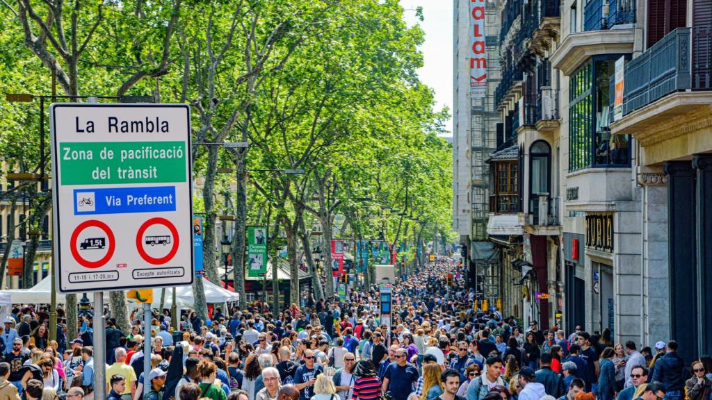 La Rambla antes de la pandemia.