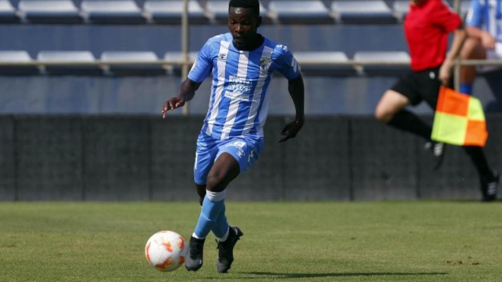 Issa Fomba durante un partido del Atlético Malagueño