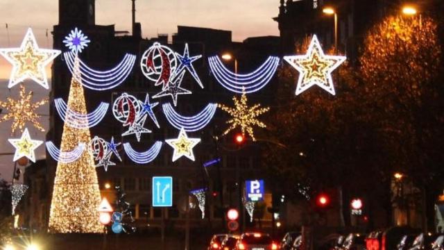 Elementos de alumbrado en Ferrol en pasadas navidades