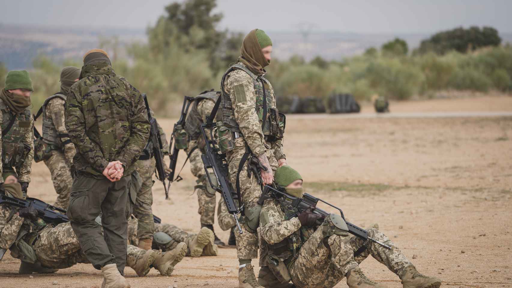 Las mejores imágenes del entrenamiento militar español a soldados ucranianos