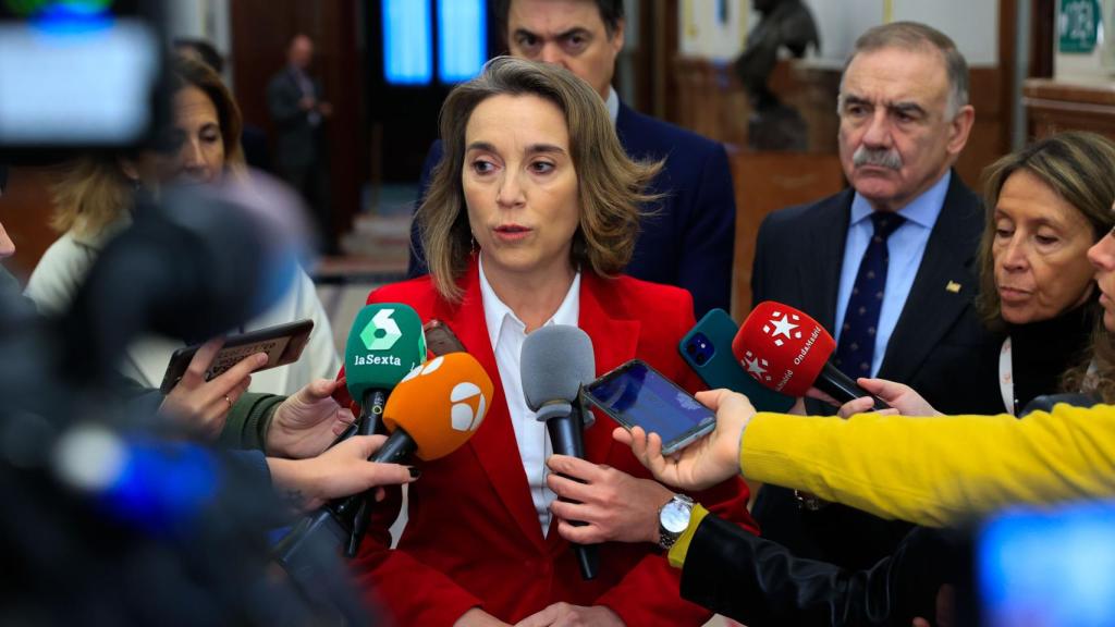 Cuca Gamarra, portavoz del PP, este viernes en el Congreso de los Diputados.