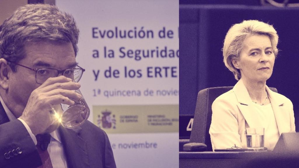 José Luis Escrivá y Ursula von der Leyen.