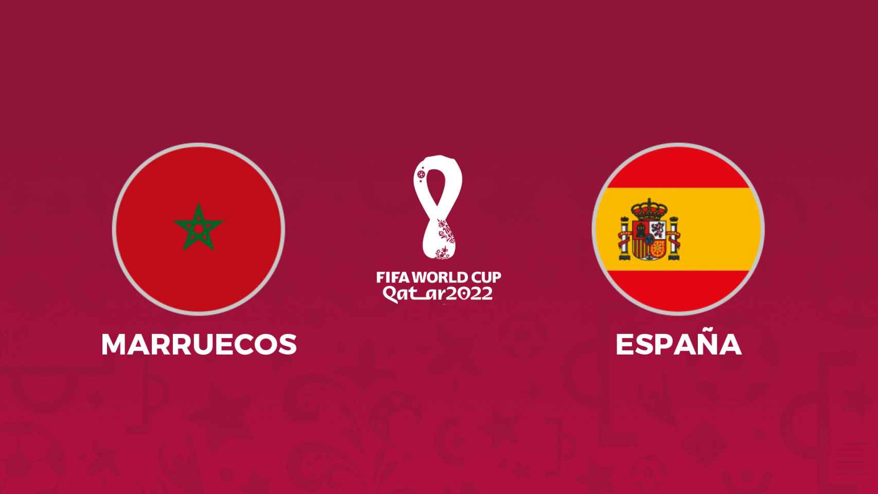 Cartel del Marruecos - España del Mundial de Qatar 2022