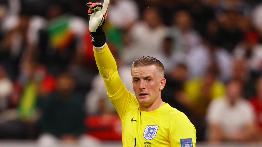 Pickford, durante el partido.