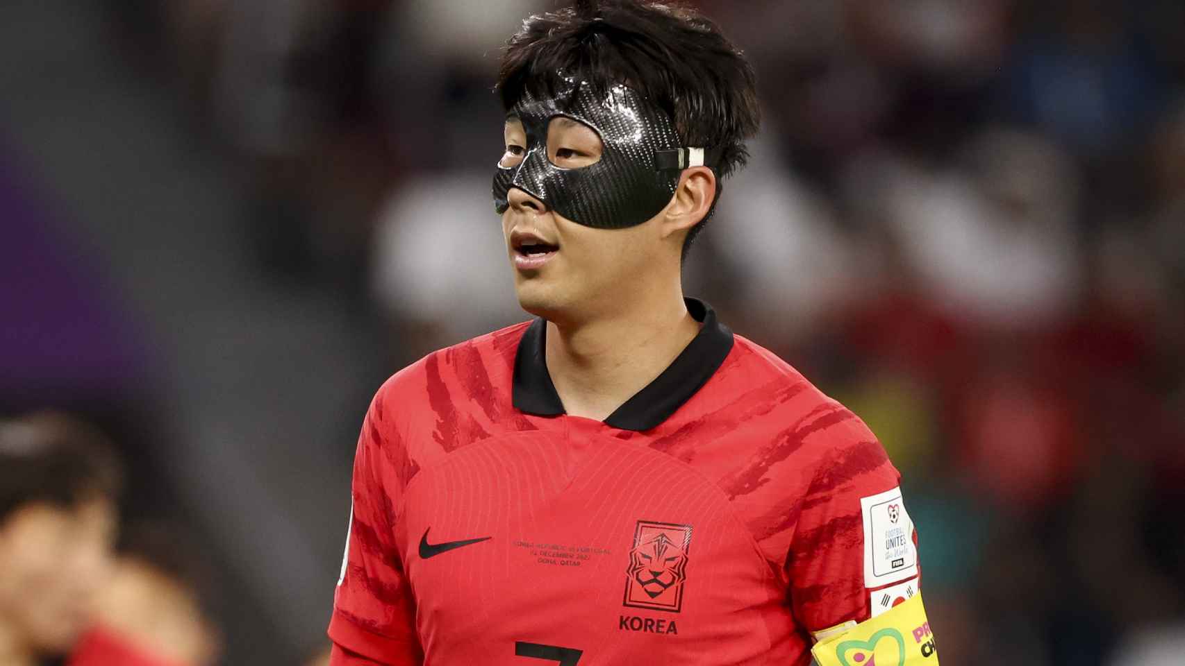 Heung-min Son, con la selección de Corea del Sur en el Mundial de Qatar 2022