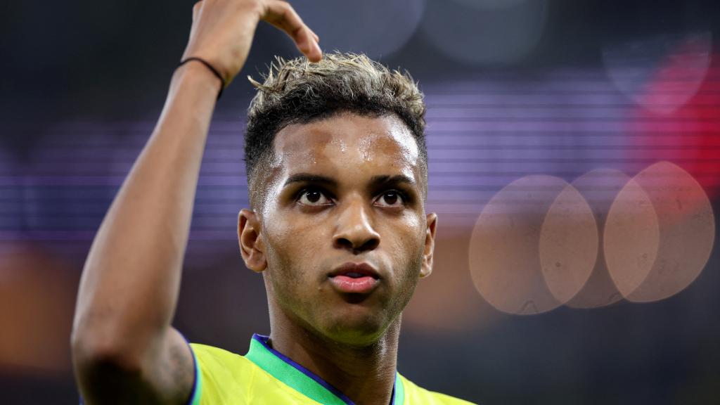 Rodrygo Goes, con la selección de Brasil en el Mundial de Qatar 2022