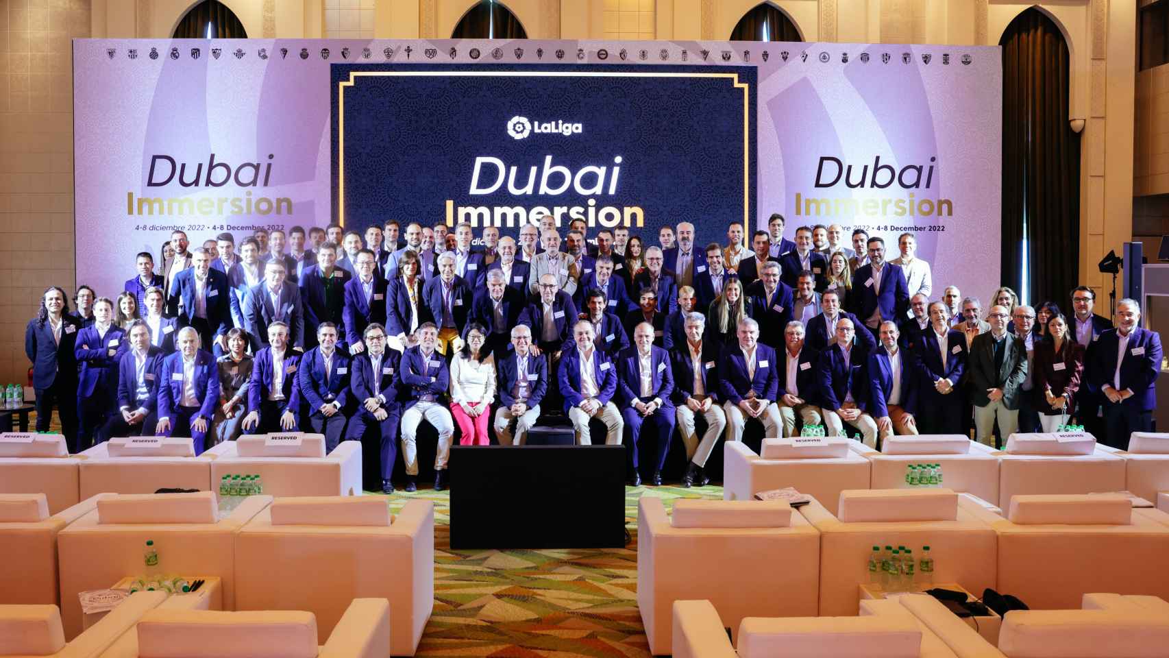 Foto de grupo de la delegación de LaLiga en Dubái
