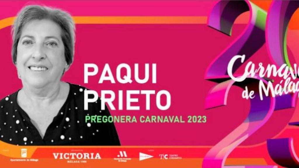 Paqui Prieto será la pregonera del Carnaval de Málaga 2023.