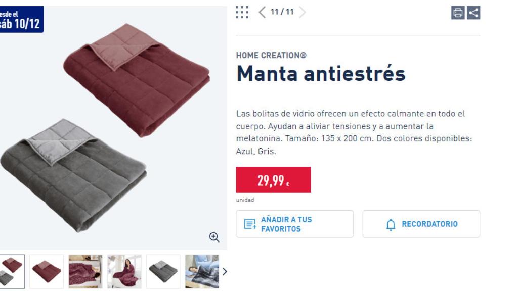 Manta antiestrés.