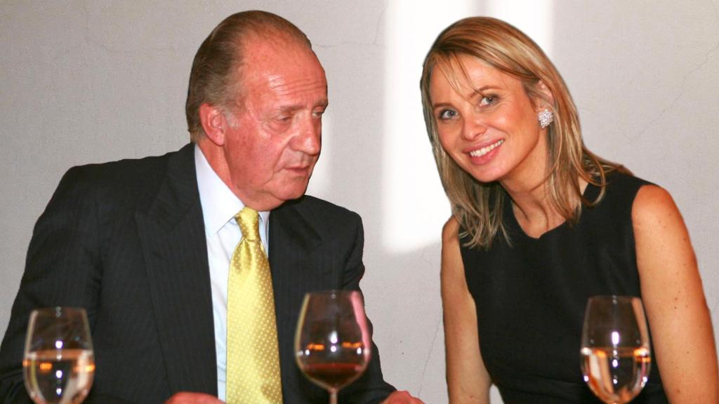 El rey Juan Carlos y Corinna Larsen en un fotomontaje de El Español. Europa Press