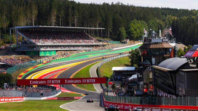 Circuito de Spa-Francorchamps en Bélgica durante un Gran Premio de Fórmula 1