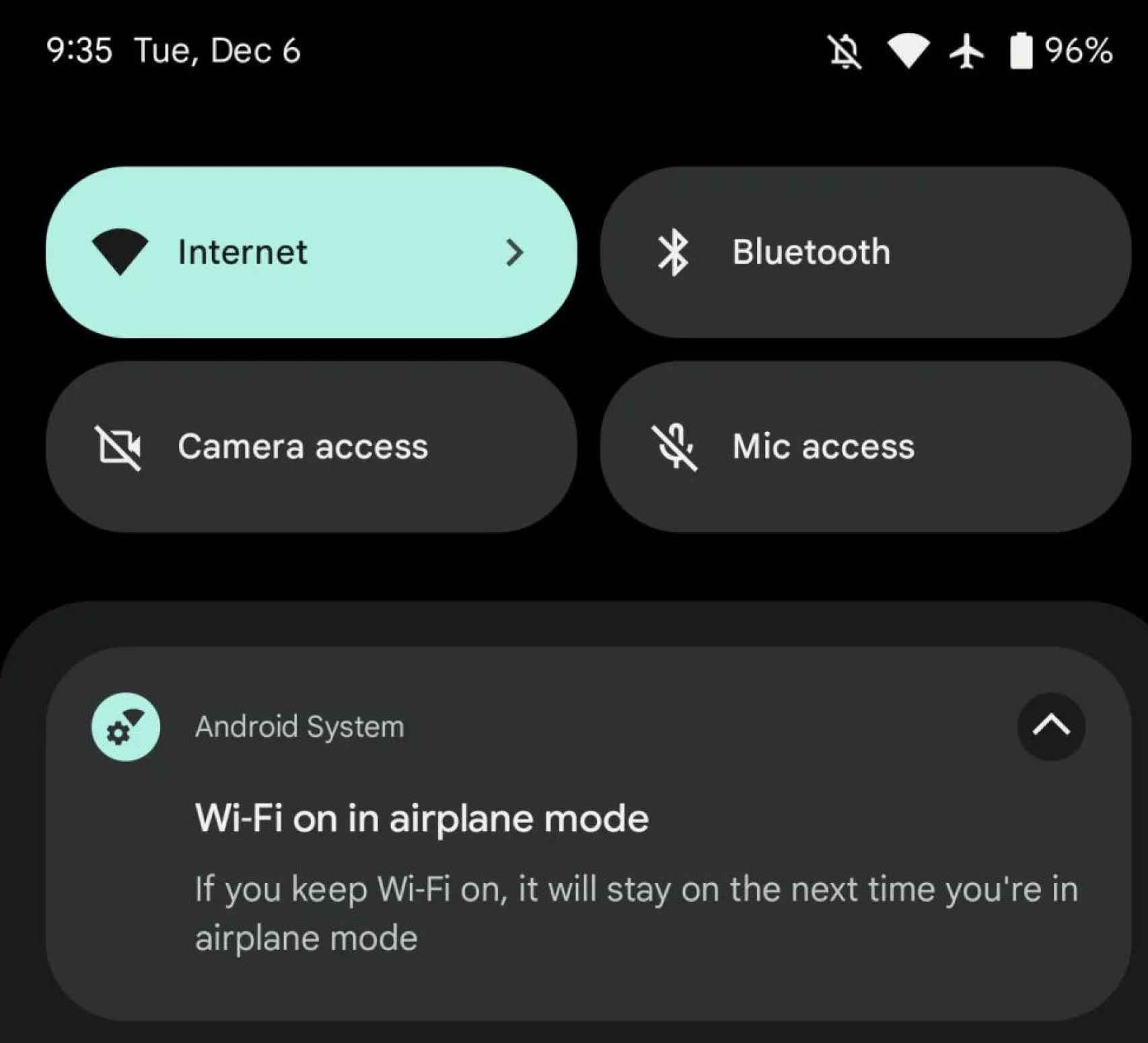 El móvil ahora te permitirá activar el WiFi con modo avión activado