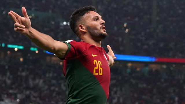 Gonçalo Ramos, con la selección de Portugal durante el Mundial de Qatar 2022