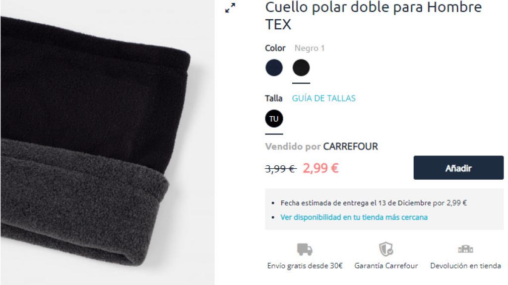 Cuello forro polar.