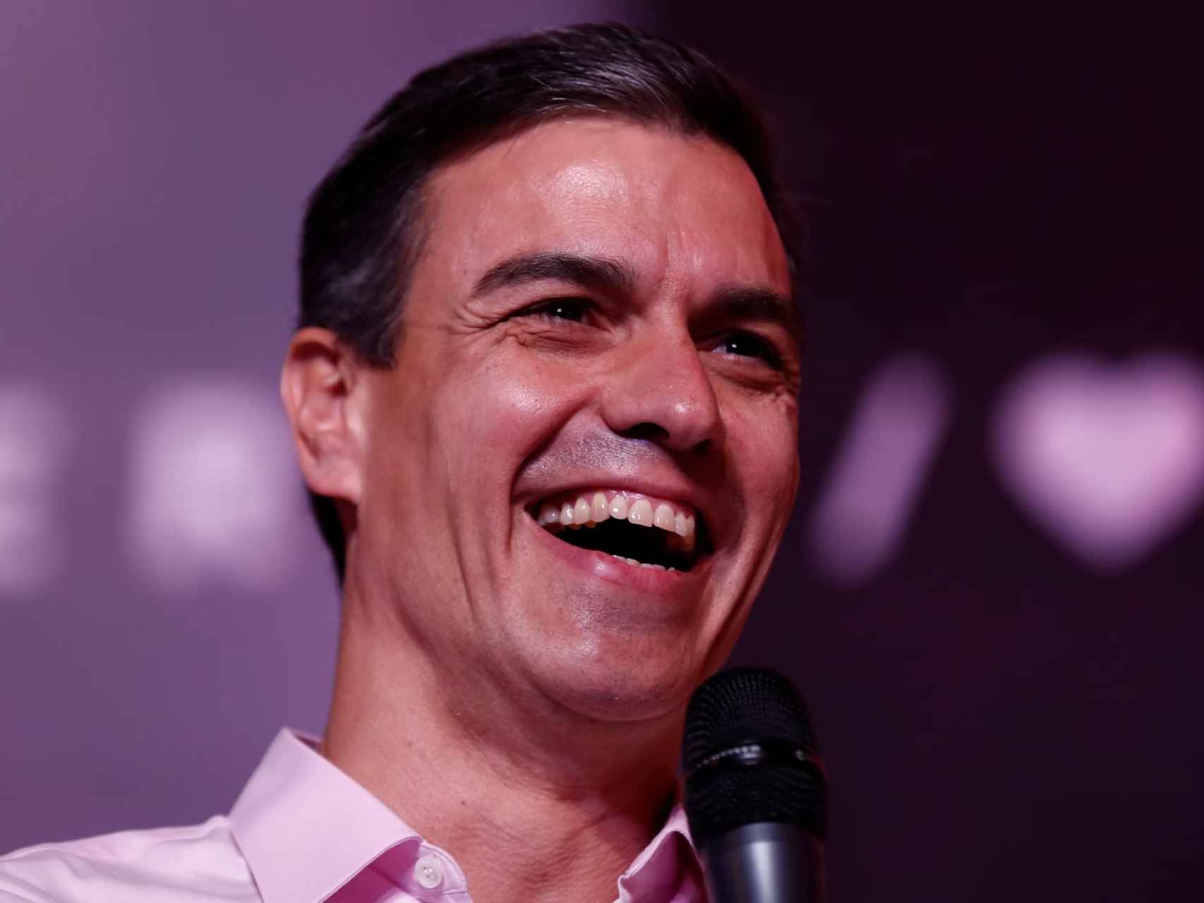 Pedro Sánchez, particularmente alegre tras su última victoria electoral.