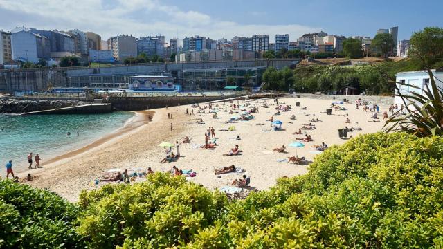 Playa de San Amaro, en A Coruña en una foto de archivo.