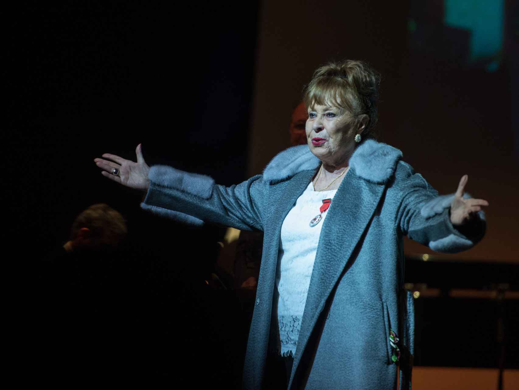 Gemma Cuervo en una actuación de teatro en diciembre de 2018.