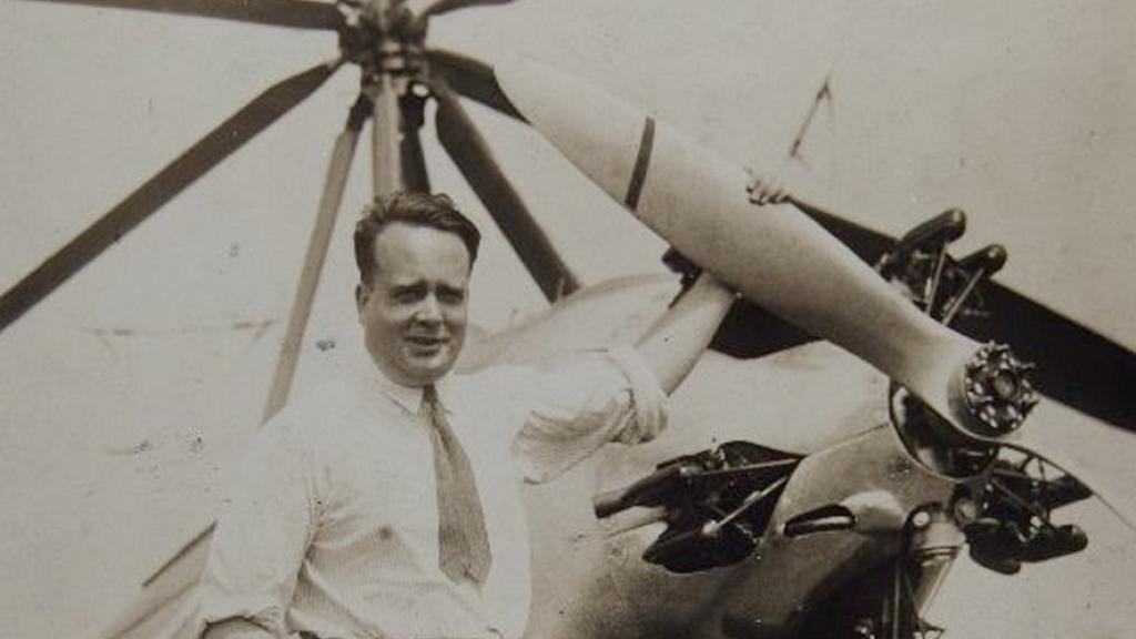 Juan de la Cierva y su autogiro.