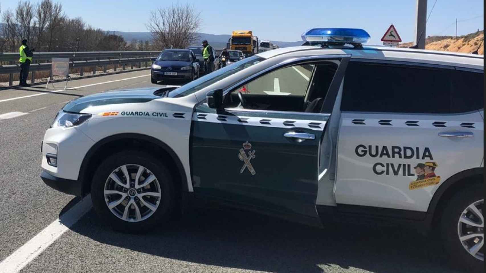 Control de la Guardia Civil de Tráfico de Soria.