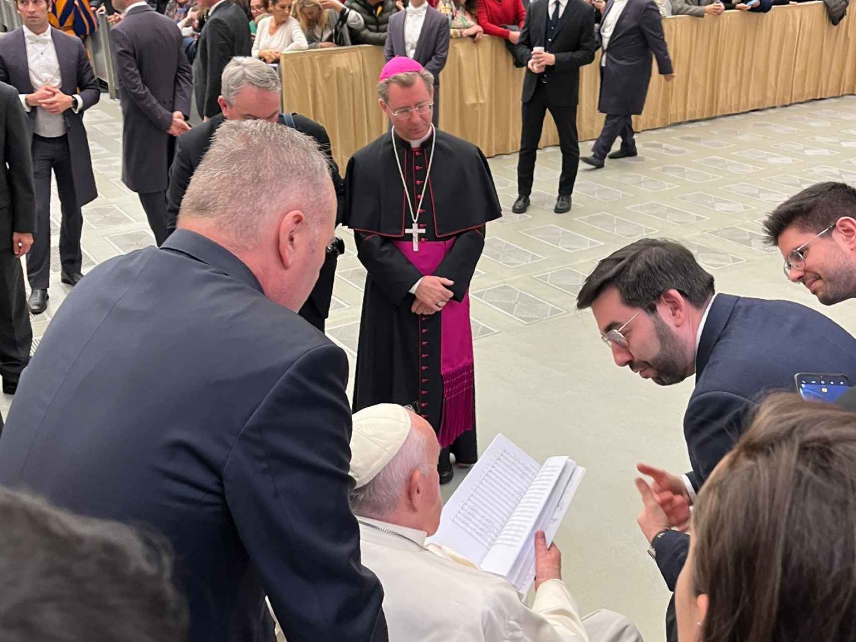 El Papa Francisco con Ernesto Monsalve.