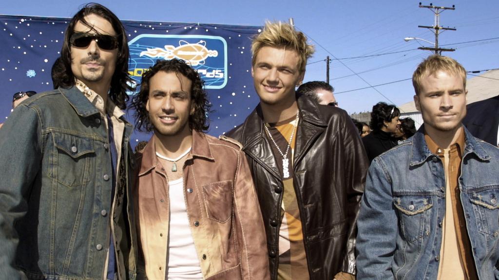 Los Backstreet Boys durante una gira de conciertos en 2001.