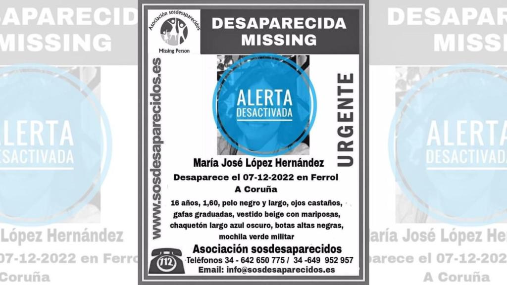 Localizan en buen estado a la menor  desaparecida desde el miércoles en Ferrol