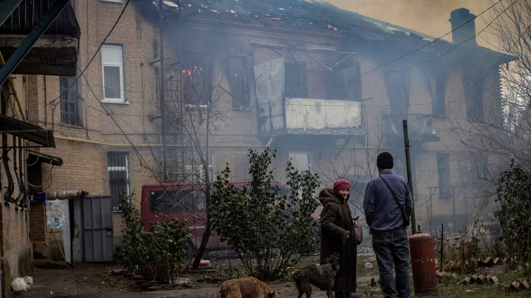 Imagen de la destrucción de Bajmut que denuncia Zelenski.