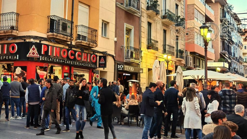 Zona de hostelería de la ciudad de Alicante en imagen de archivo.