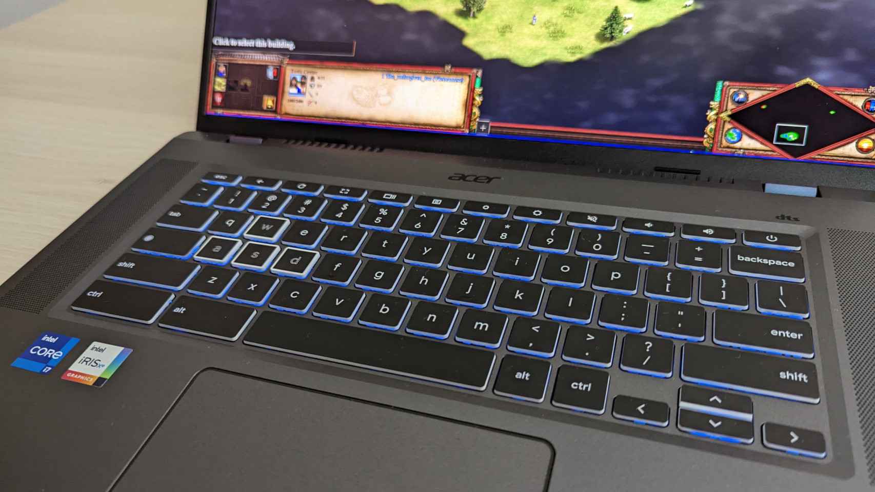 El nuevo Chromebook de Acer tiene toques gaming como el teclado RGB