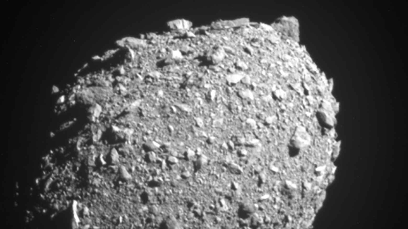 El asteroide Dimorphos. Imagen: NASA/Johns Hopkins APL