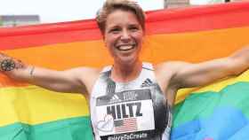 Nikki Hiltz, atleta estadounidense transgénero no binaria. Foto: Instagram (@nikkihiltz)