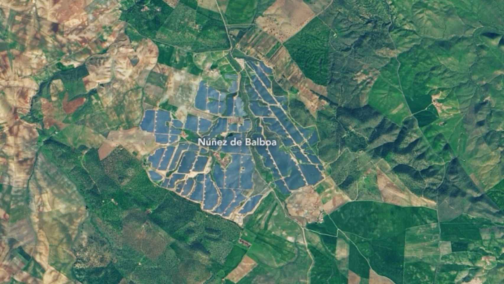 La mayor planta fotovoltaica de España, en Núñez de Balboa, en Badajoz.
