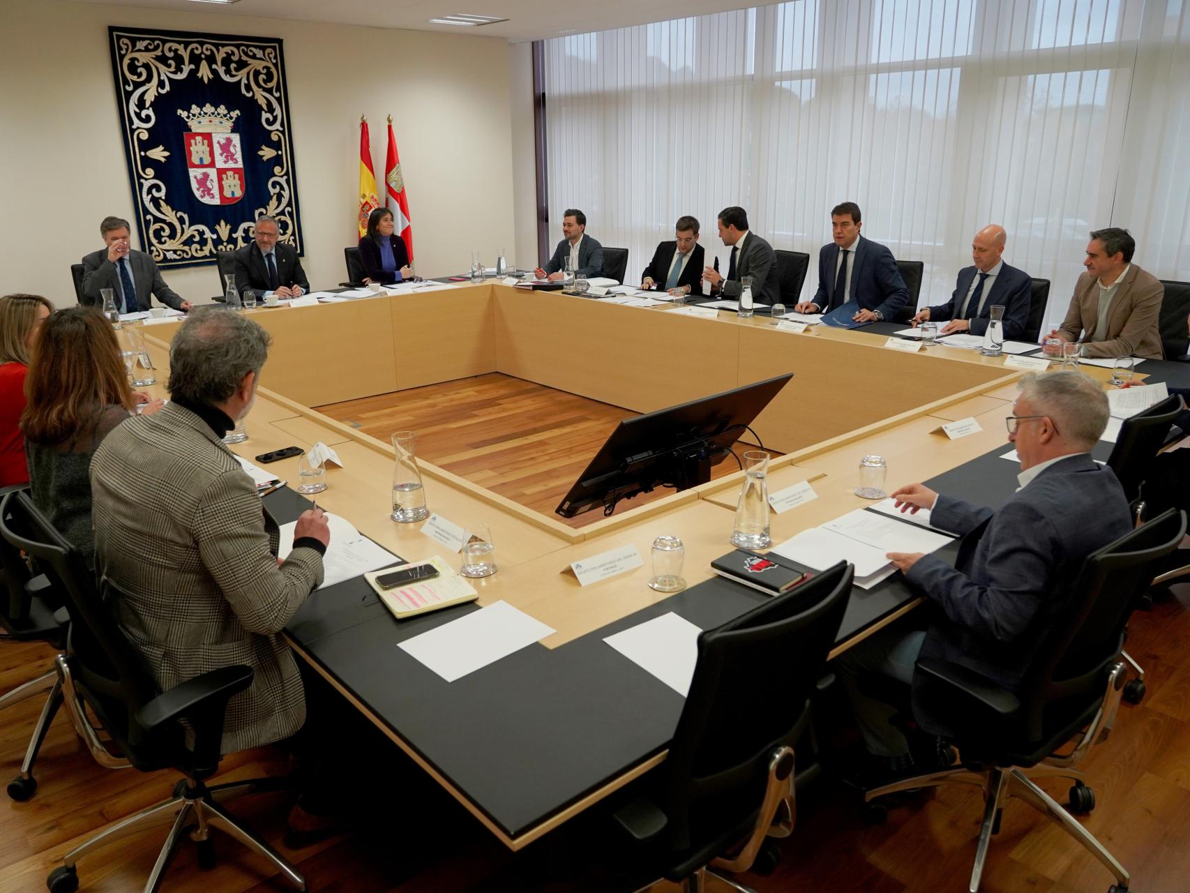 Imagen de la reunión de la Junta de Portavoces de este lunes en las Cortes.