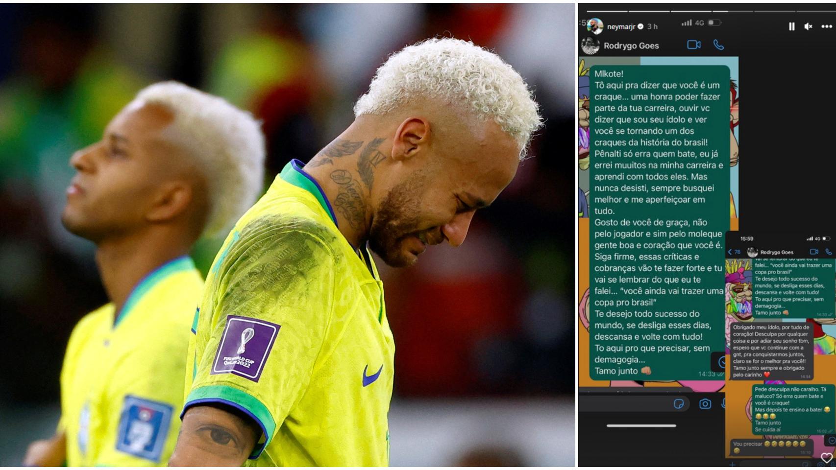 Mensaje de Neymar a Rodrygo