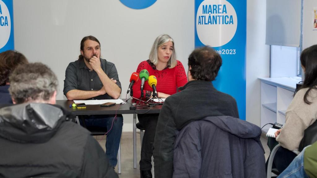 Xan Xove y María García en rueda de prensa.