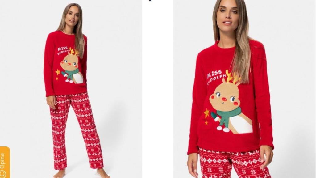 Pijama navideño de dos piezas.