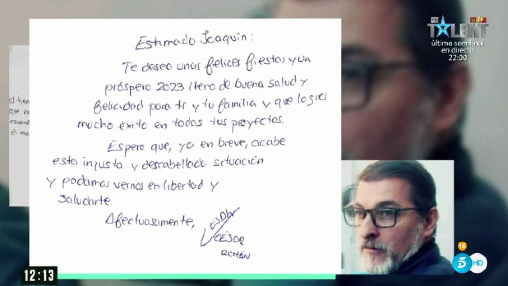 Carta del Rey del Cachopo a Joaquín Prat.