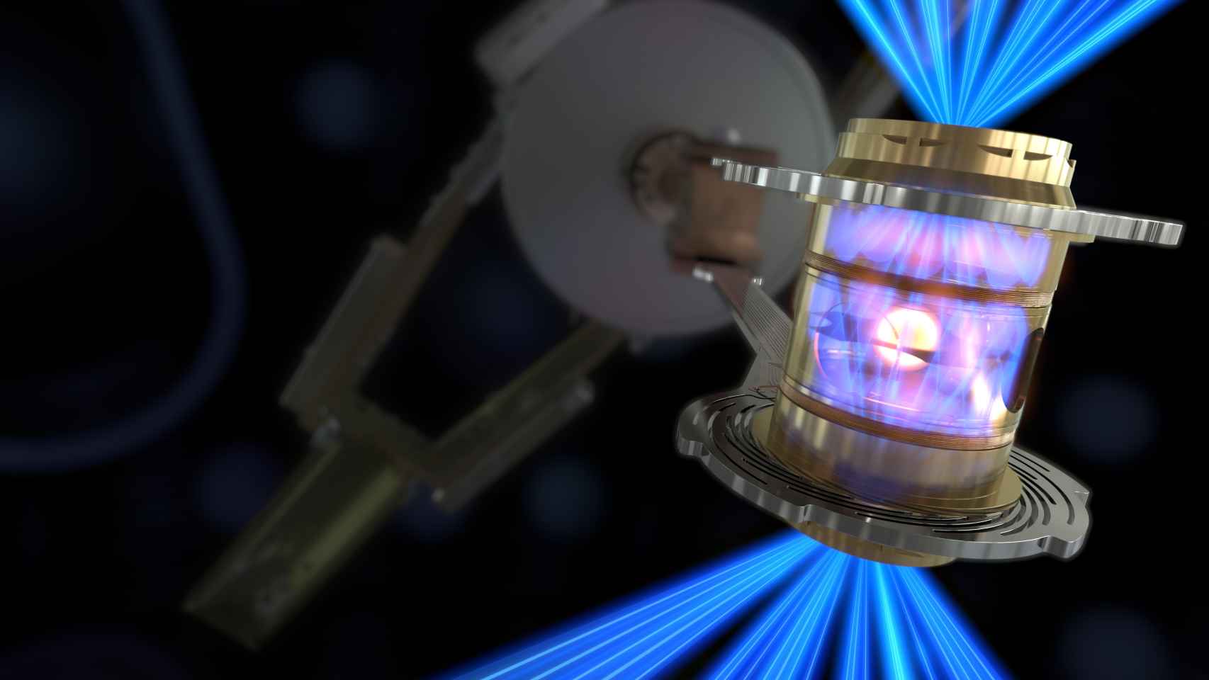 Los láseres disparados dentro del hohlraum se transforman en rayos X que generan plasma supercaliente y comprimen la cápsula, provocando la fusión. LLNL.
