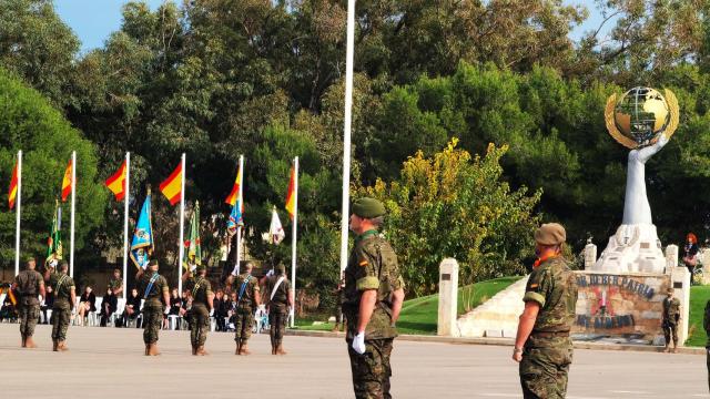 El Mando de Operaciones Especiales en el acto de homenaje este martes en Alicante.