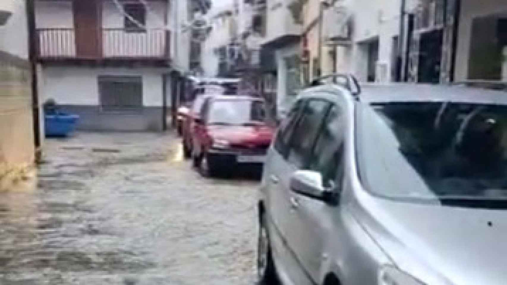 Imagen de Candeleda inundada esta semana por las fuertes lluvias.